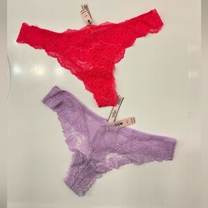NWT 2pcs victoria’s Secret Lace Thong Set